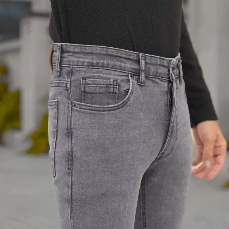 شلوار جین مردانه خاکستری کد 28022