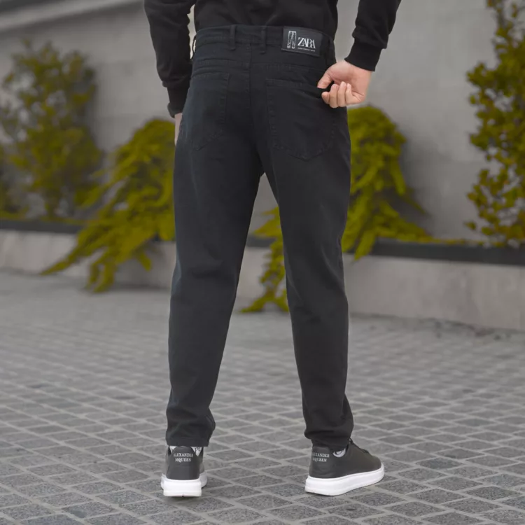 شلوار جین مردانه مام مشکی کد 28066