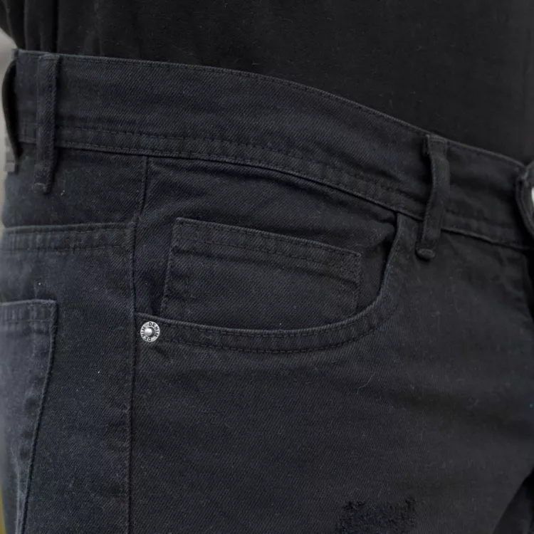 شلوار جین مردانه مام مشکی کد 28066