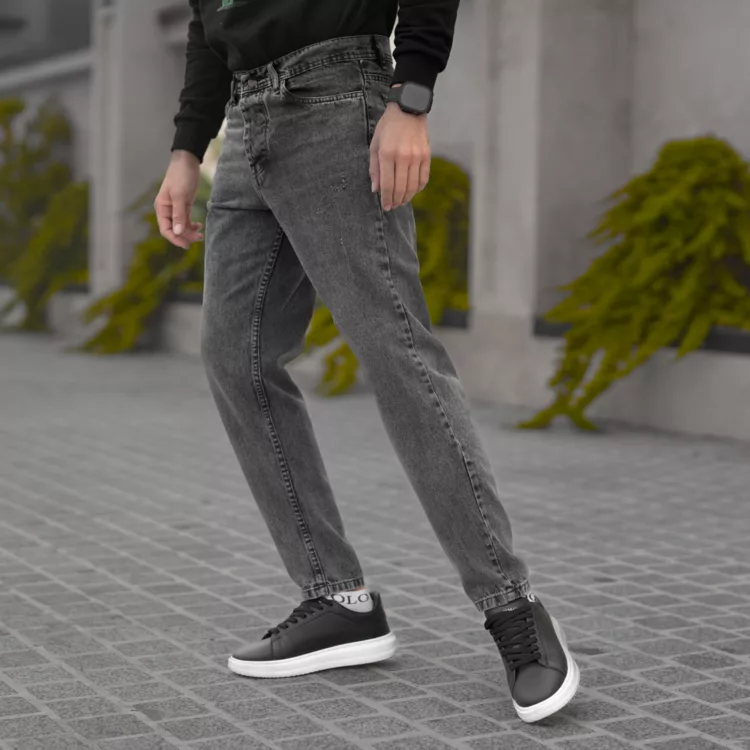 شلوار جین مردانه مام ذغالی کد 28063