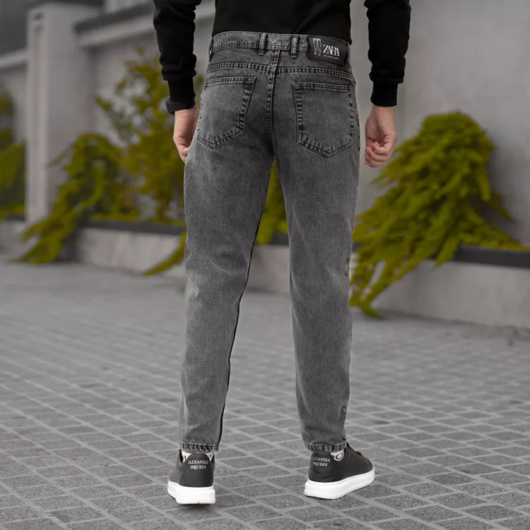 شلوار جین مردانه مام ذغالی کد 28063