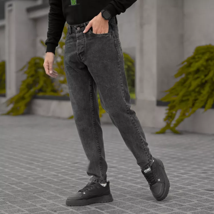 شلوار جین مردانه مام ذغالی کد 28064