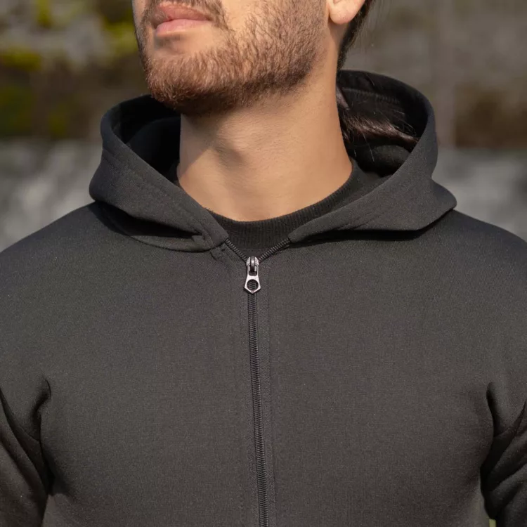 سوییشرت مردانه ساده مشکی کد 28074