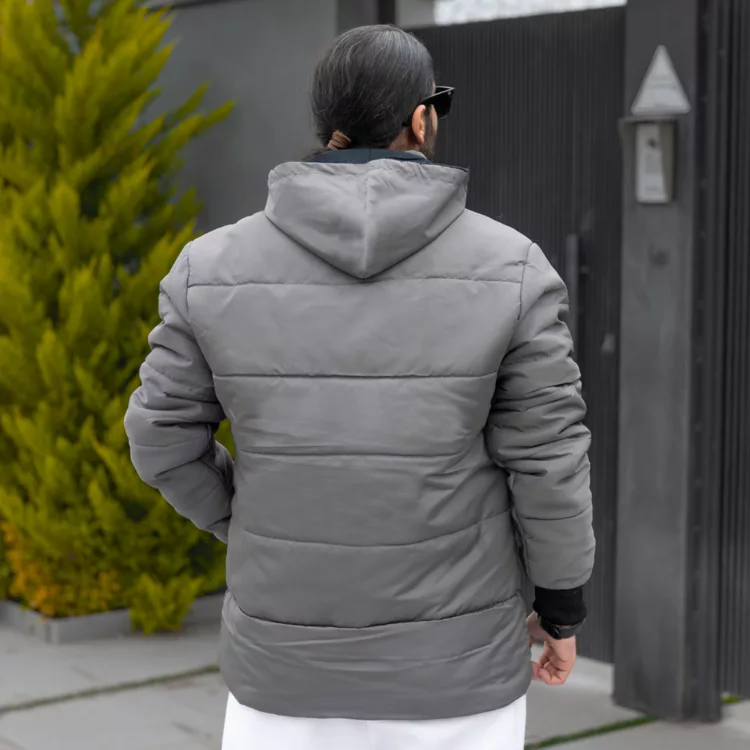 کاپشن مردانه کلاهدار کد 28080