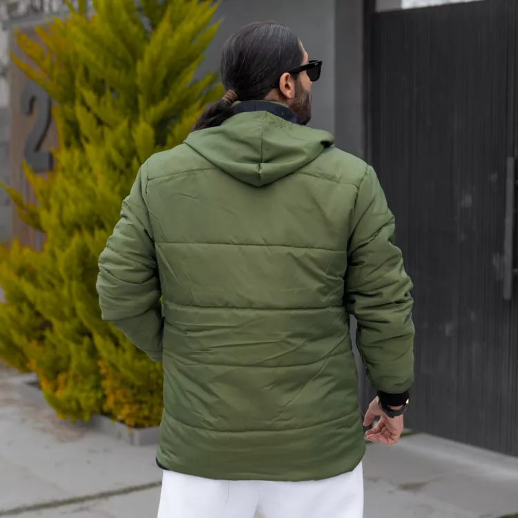 کاپشن مردانه کلاهدار کد 28080