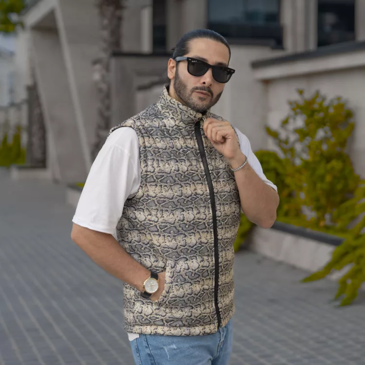 پافر مردانه پوست ماری کد 28101