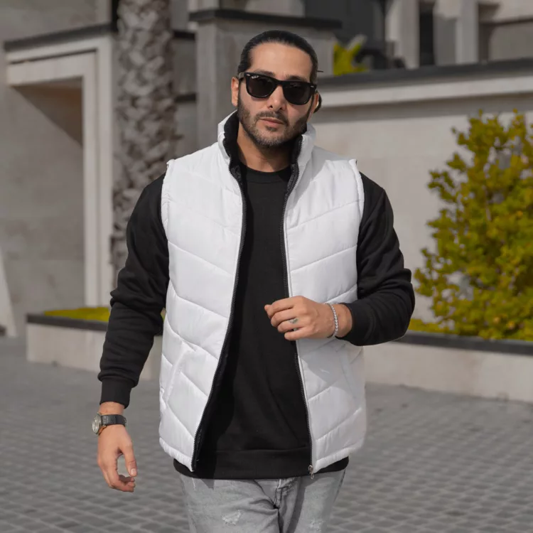 پافر مردانه سفید کد 28100