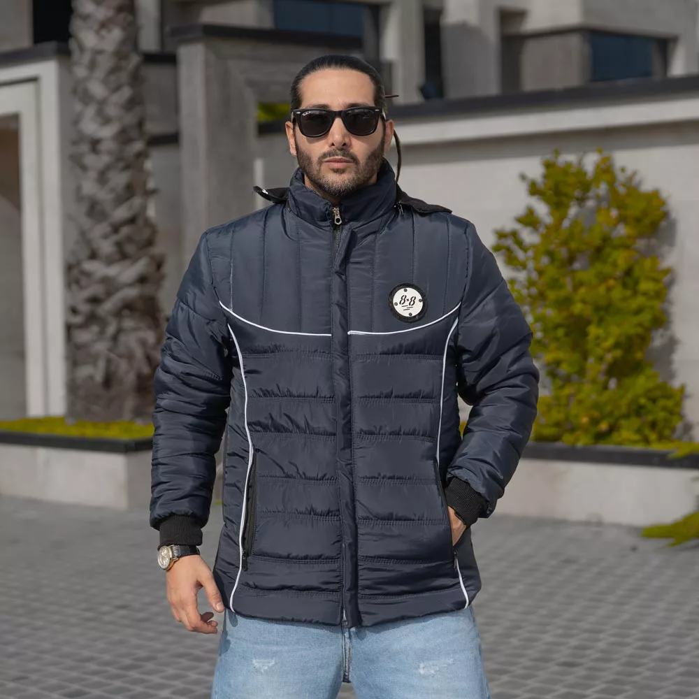 کاپشن مردانه کلاهدار کد 28108