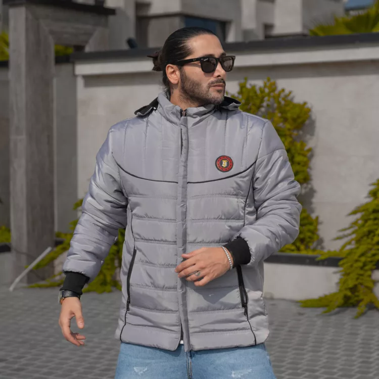 کاپشن مردانه کلاهدار کد 28106