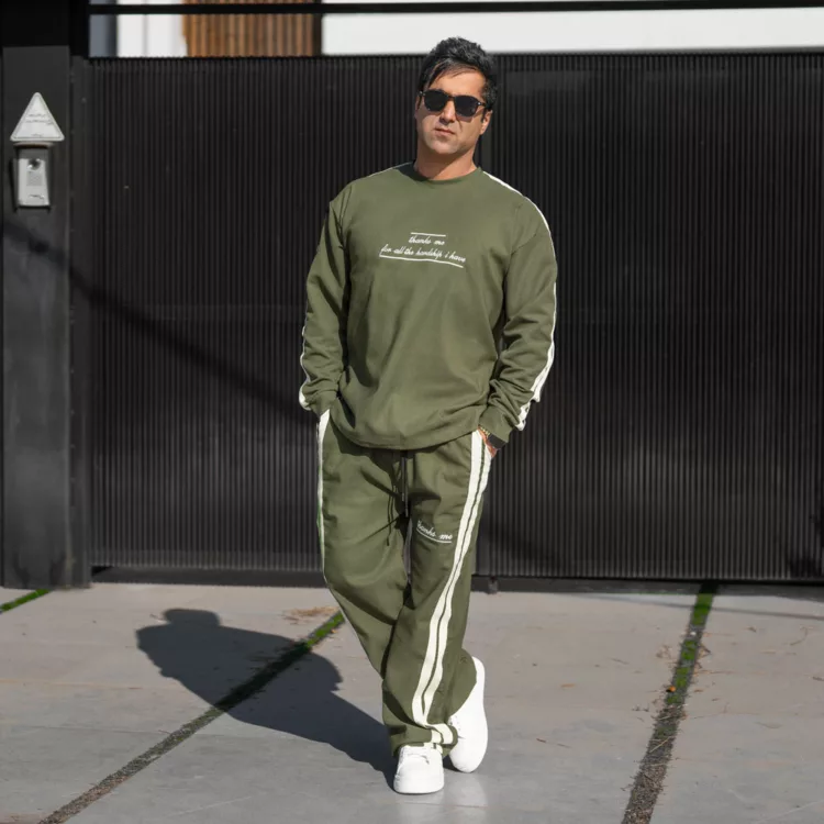 ست تیشرت و شلوار مردانه گلدوزی کد 28137