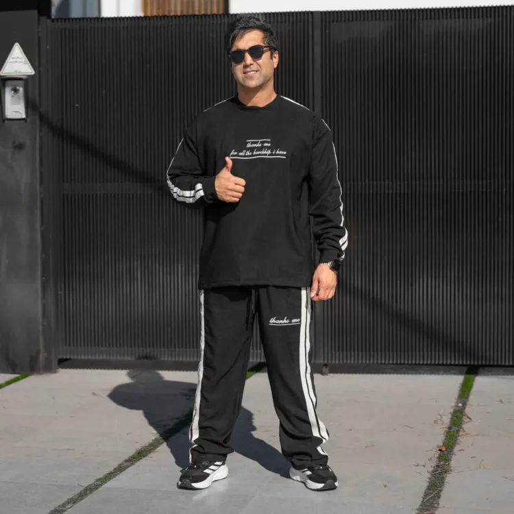 ست تیشرت و شلوار مردانه گلدوزی کد 28137