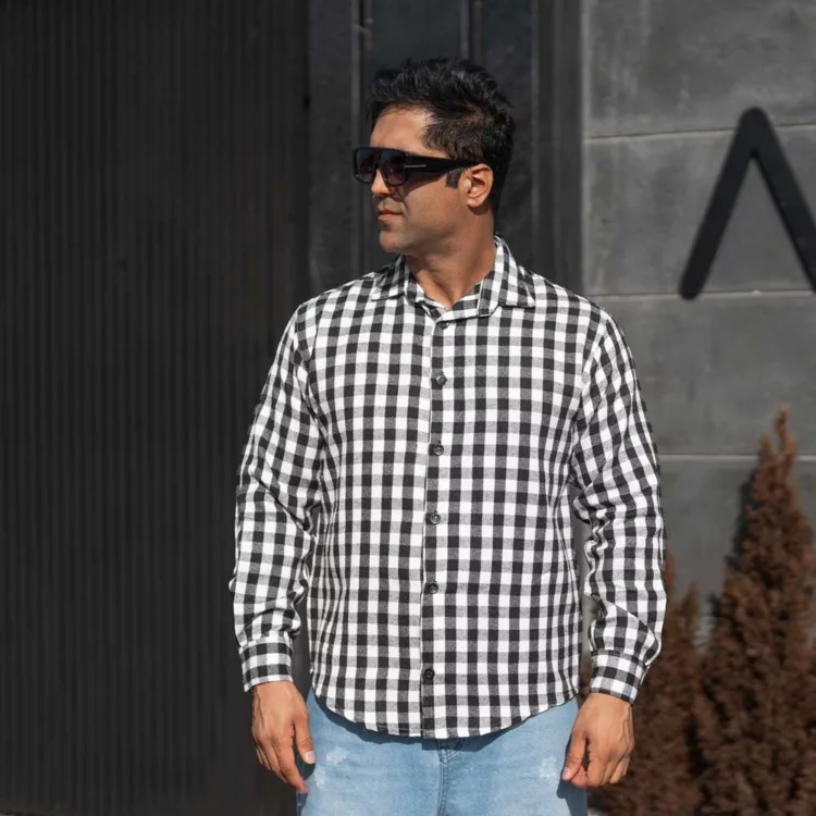 پیراهن چهارخانه مردانه کد 28111
