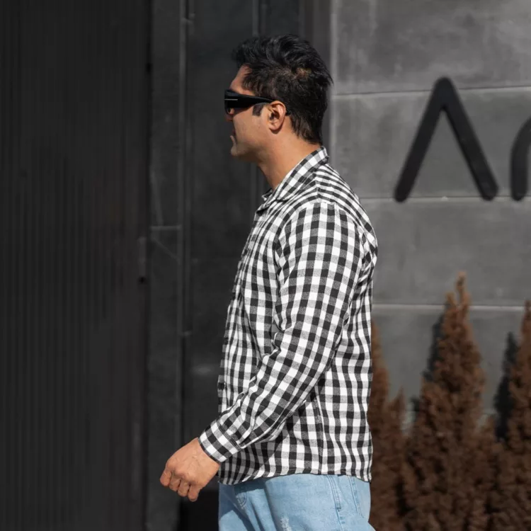 پیراهن چهارخانه مردانه کد 28111