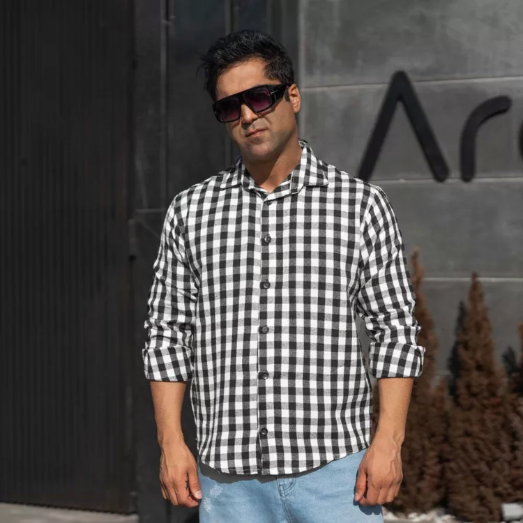 پیراهن چهارخانه مردانه کد 28111