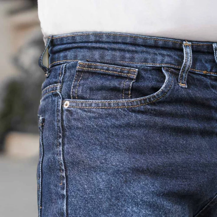 شلوار جین مردانه مام آبی تیره کد 28131