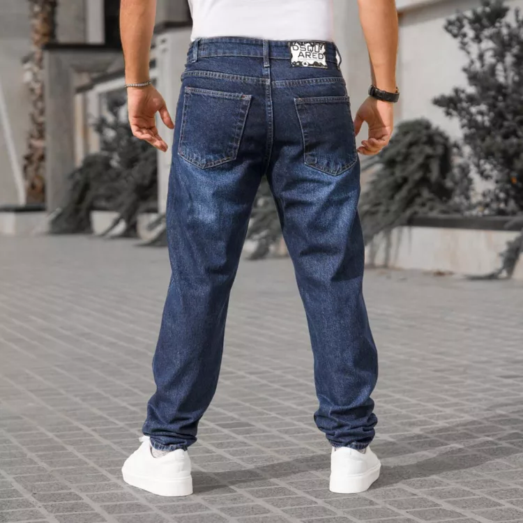 شلوار جین مردانه مام آبی تیره کد 28131