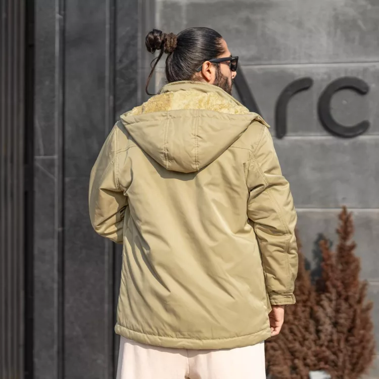 کاپشن مردانه کلاهدار کد 28200