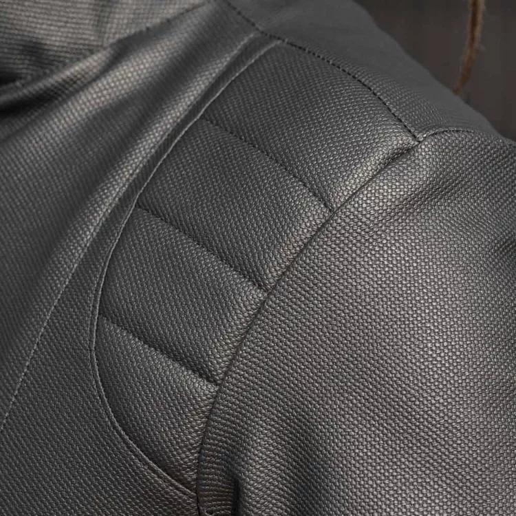 کاپشن مردانه چرم مشکی کد 28197