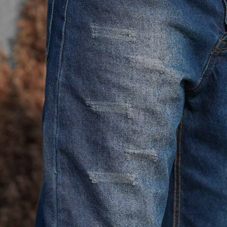 شلوار جین مردانه مام آبی تیره کد 28134