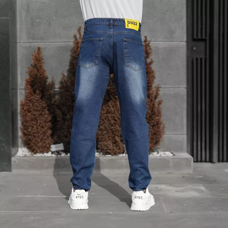 شلوار جین مردانه مام آبی کد 28135