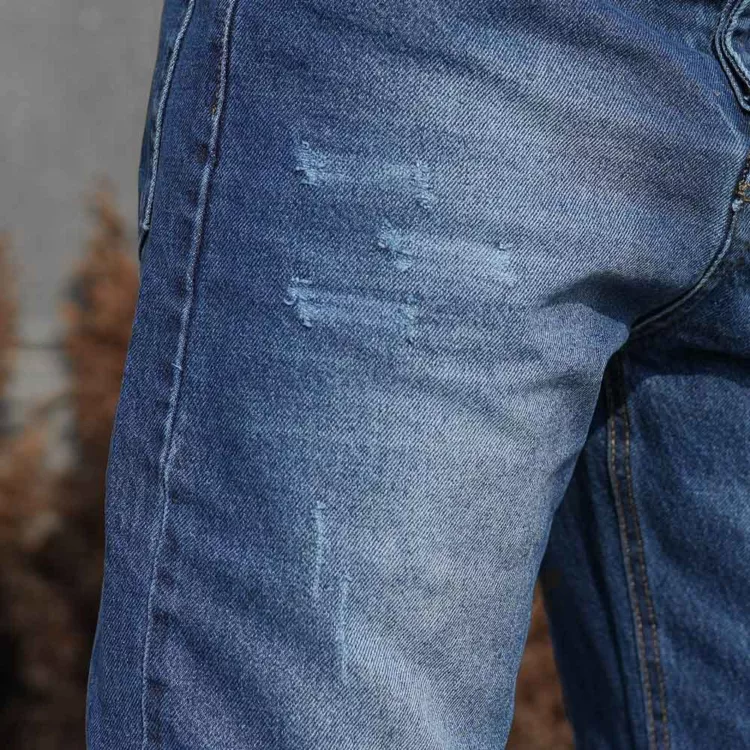 شلوار جین مردانه مام آبی کد 28135