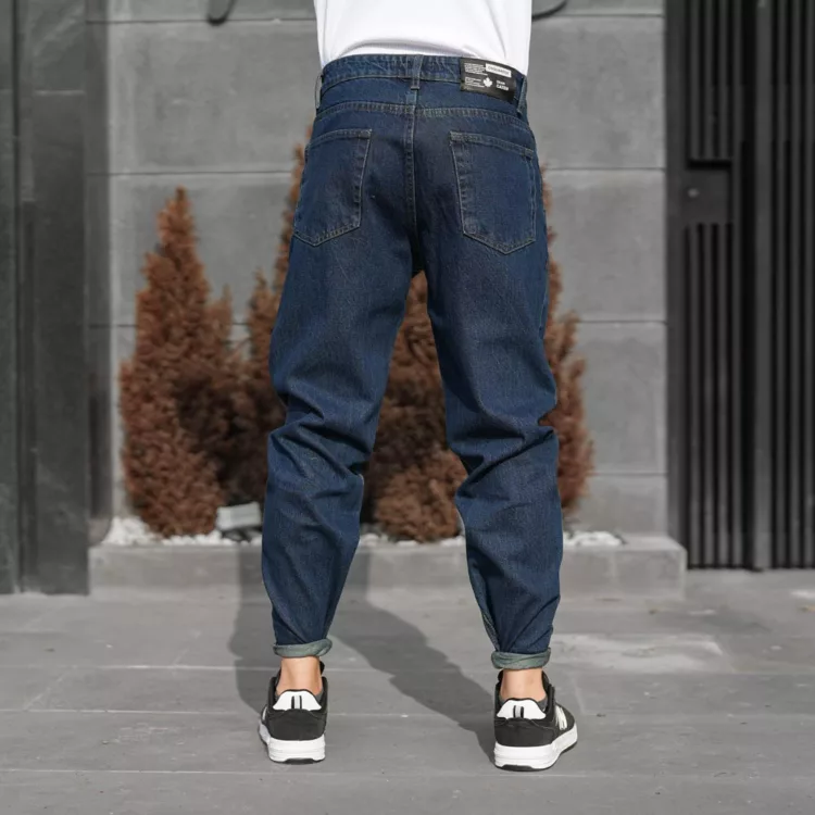 شلوار جین مردانه مام آبی تیره کد 28132