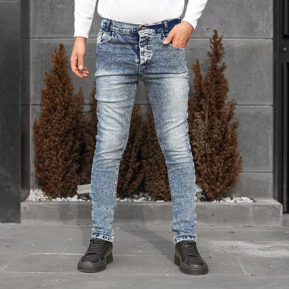 شلوار جین مردانه آبی کد 28112