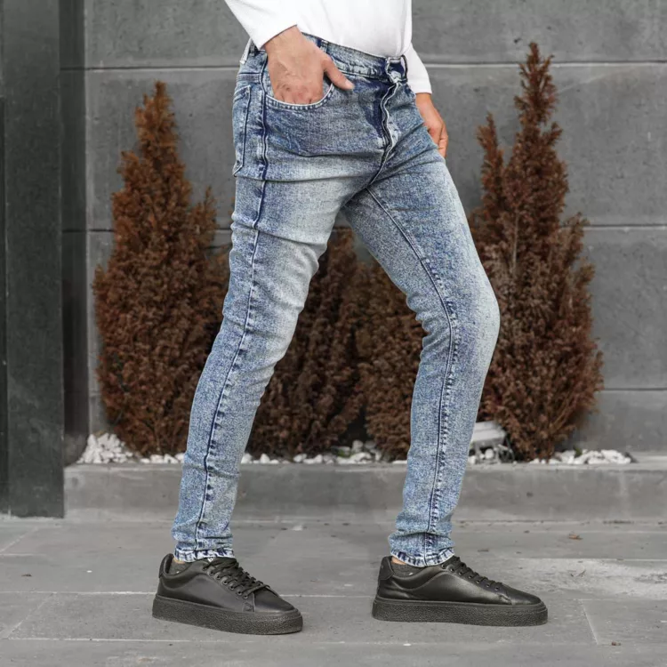 شلوار جین مردانه آبی کد 28112