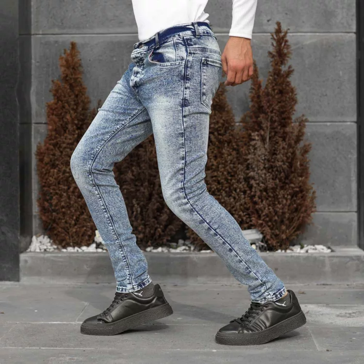 شلوار جین مردانه آبی کد 28112