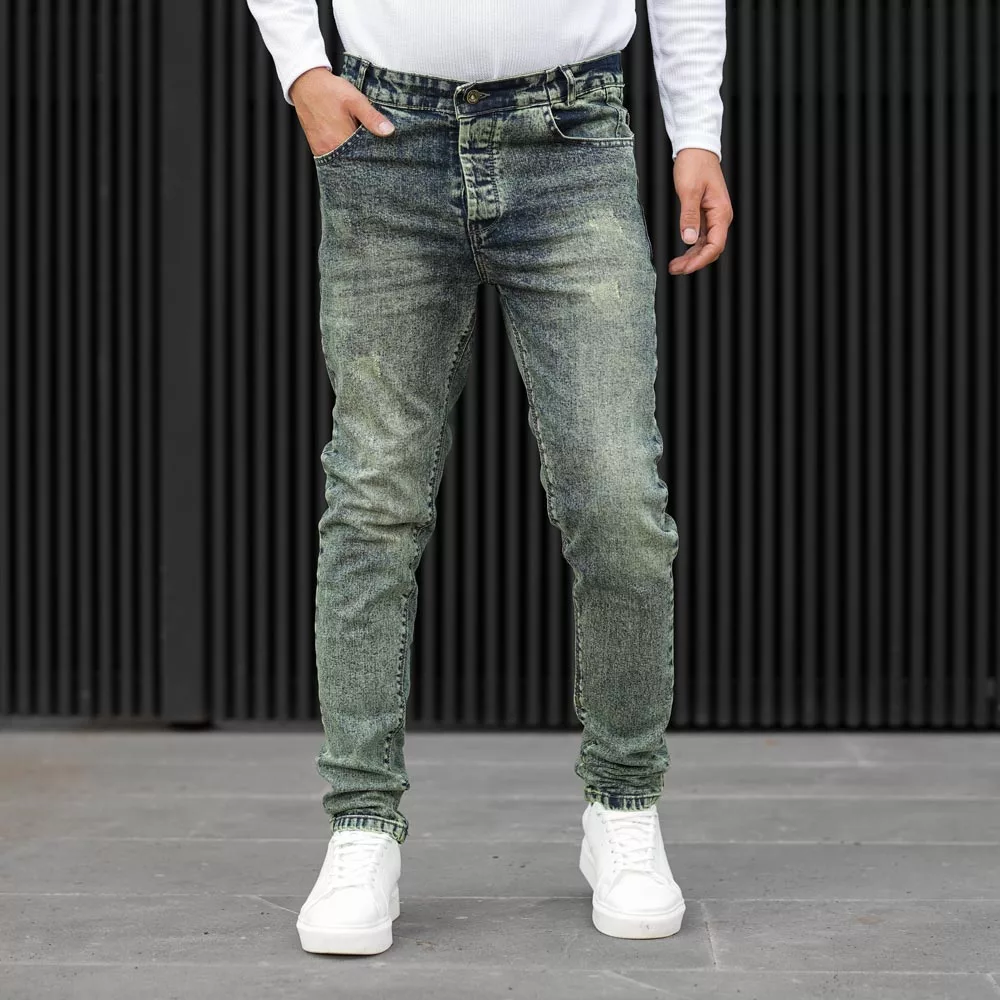 شلوار جین مردانه آبی کد 28115