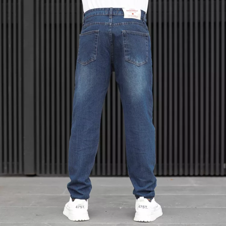 شلوار جین مردانه مام آبی کد 28133