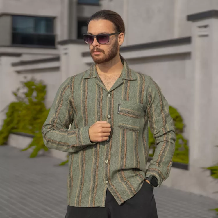 پیراهن مردانه پشمی سدری کد 28204