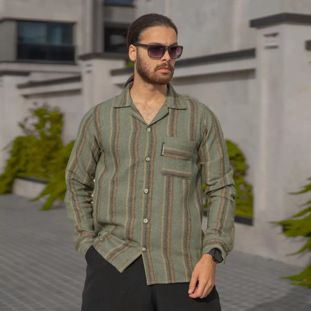 پیراهن مردانه پشمی سدری کد 28204