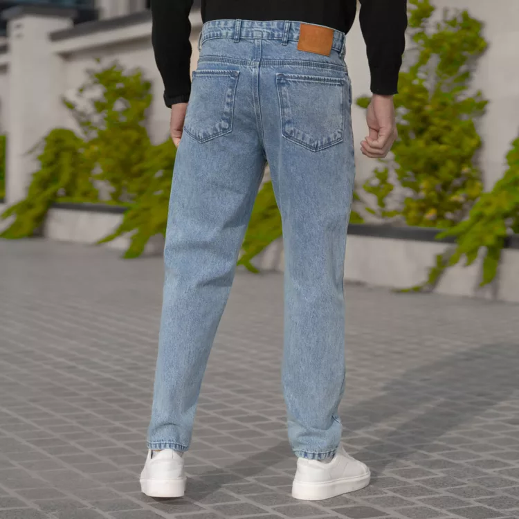 شلوار جین مردانه مام آبی کد 28170