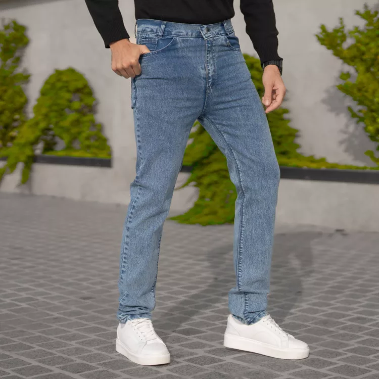 شلوار جین مردانه آبی کد 28208