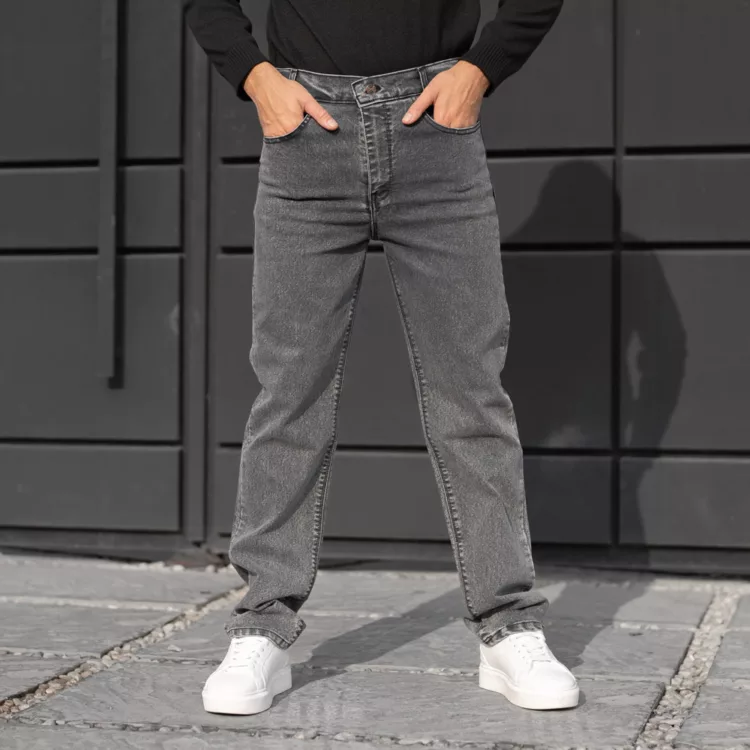 شلوار جین مردانه ذغالی کد 28227