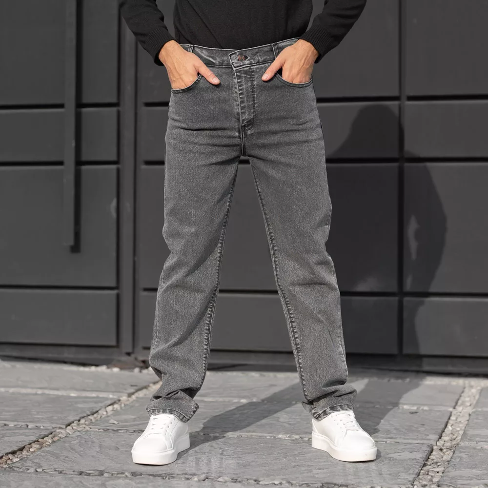 شلوار جین مردانه ذغالی کد 28227