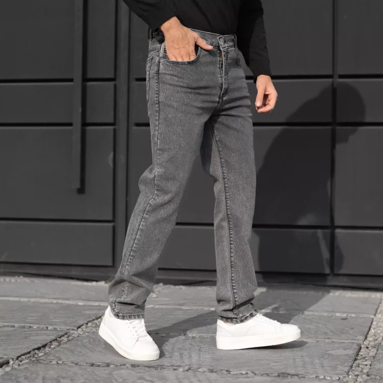 شلوار جین مردانه ذغالی کد 28227