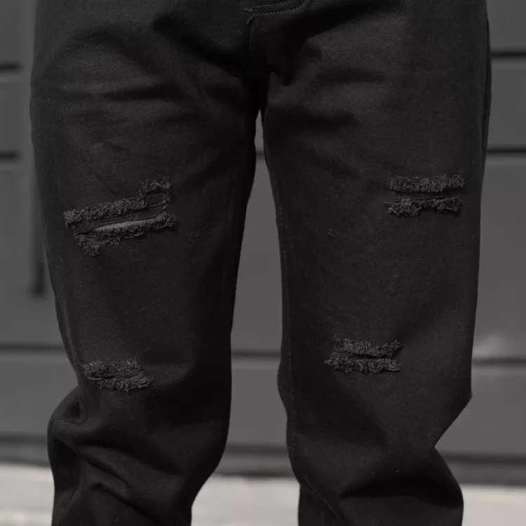 شلوار جین مردانه مام مشکی کد 28229