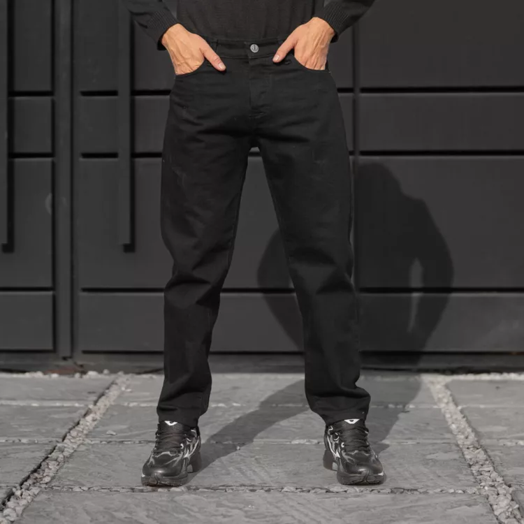 شلوار جین مردانه مام مشکی کد 28233