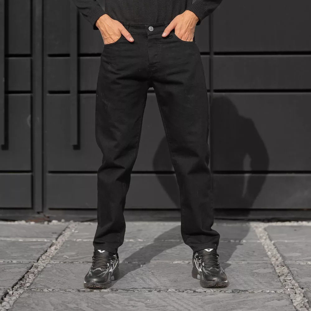 شلوار جین مردانه مام مشکی کد 28233