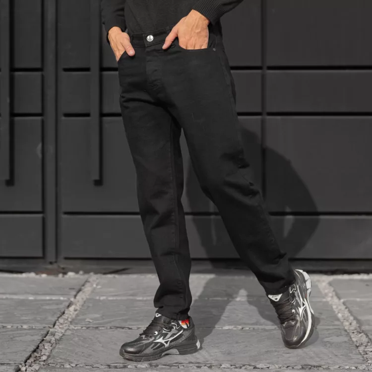 شلوار جین مردانه مام مشکی کد 28233