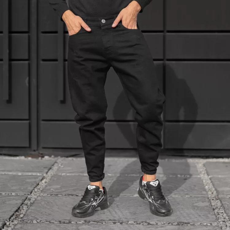 شلوار جین مردانه مام مشکی کد 28233