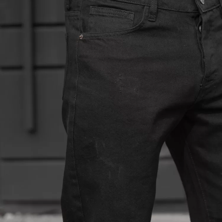 شلوار جین مردانه مام مشکی کد 28233