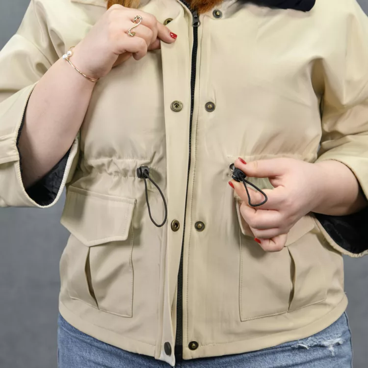 بارانی دخترانه کلاهدار کد 28188