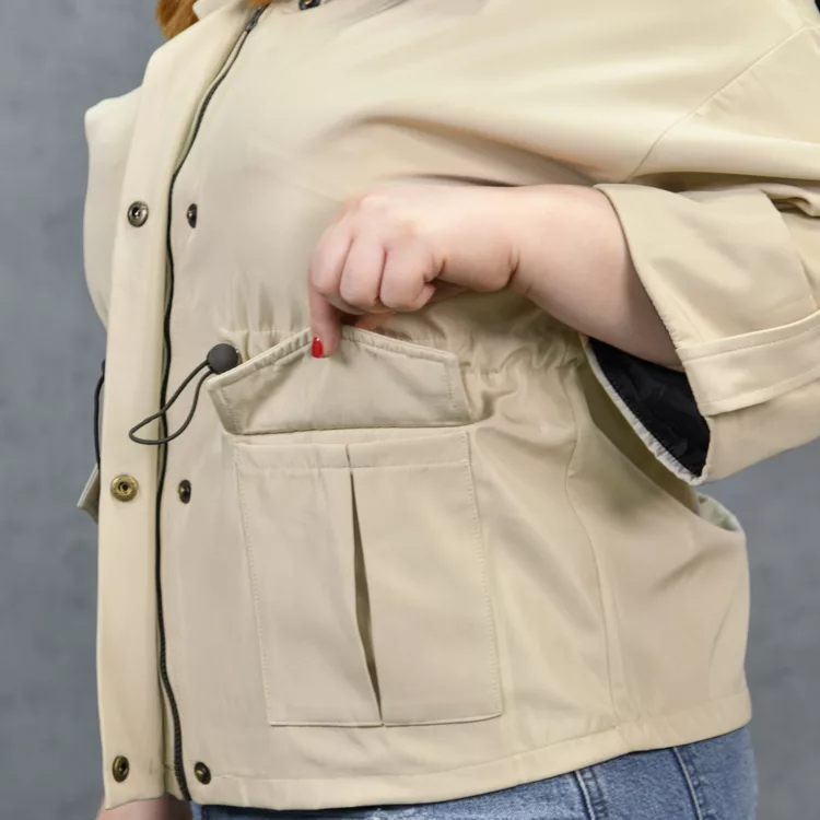 بارانی دخترانه کلاهدار کد 28188