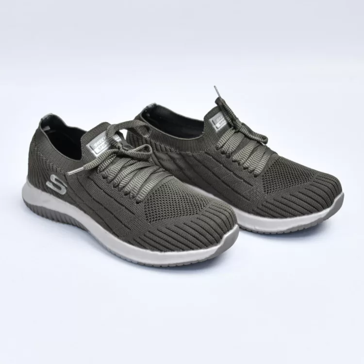 کتانی میانه اسکیچرز خاکستری کد 28145