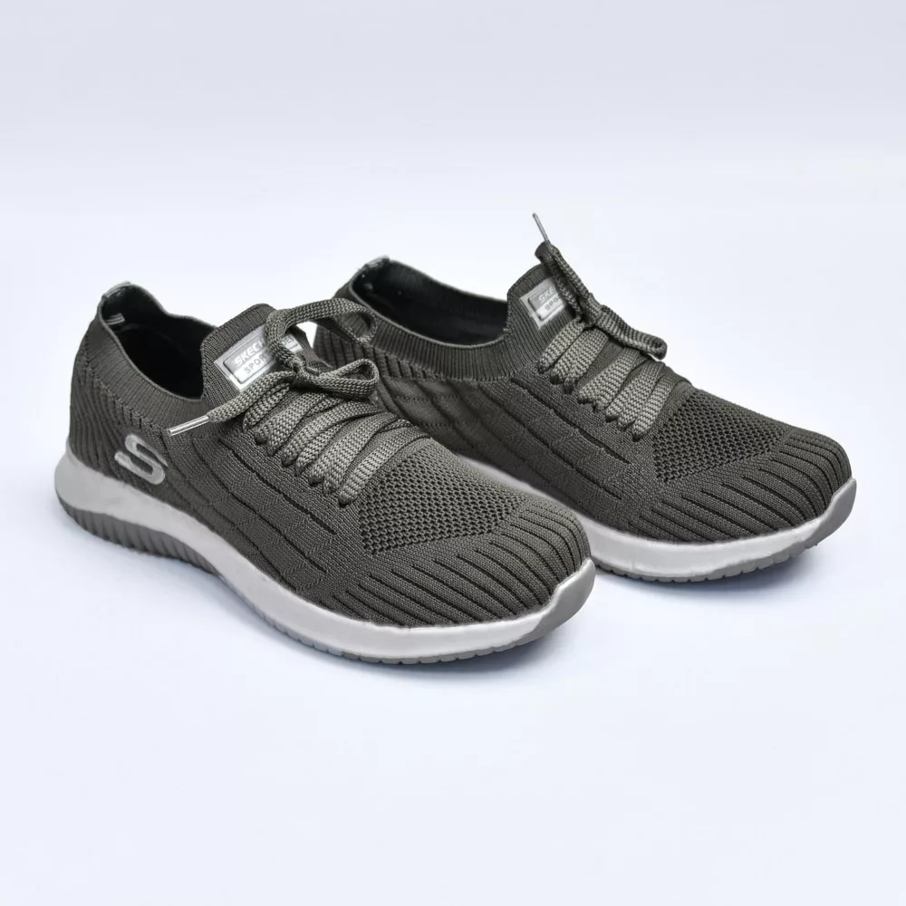 کتانی میانه اسکیچرز خاکستری کد 28145