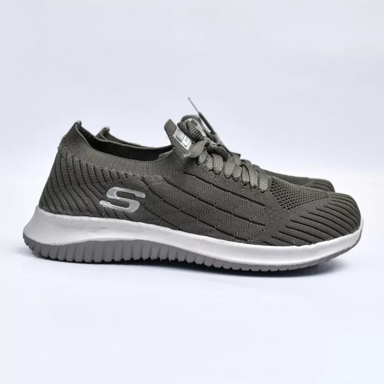 کتانی میانه اسکیچرز خاکستری کد 28145