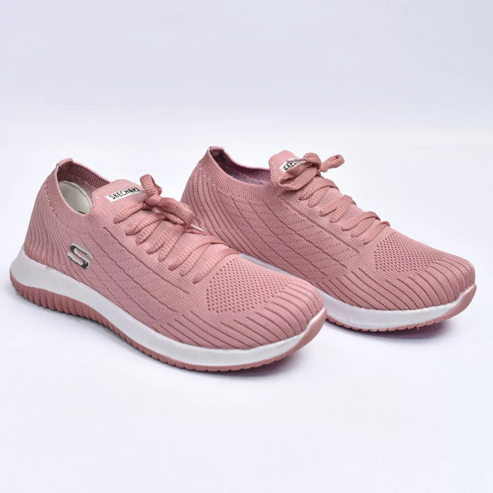 کتانی دخترانه اسکیچرز صورتی کد 27038